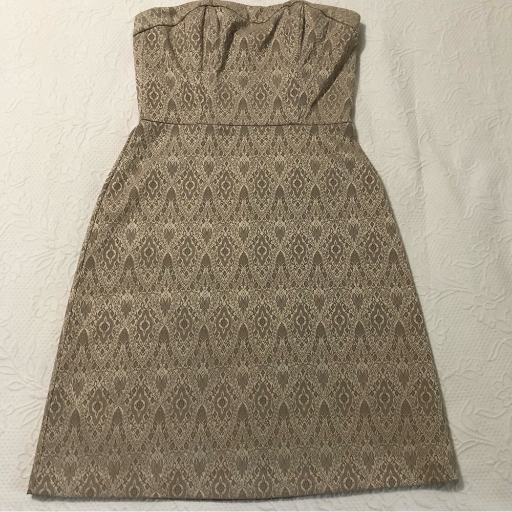 White House Black Market Dress Damask Fabric Fully Lined Size 6